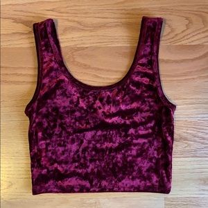 NWT Velvet Low Back Crop Tank